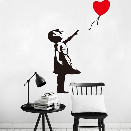 Balloon Girl Wall Decal