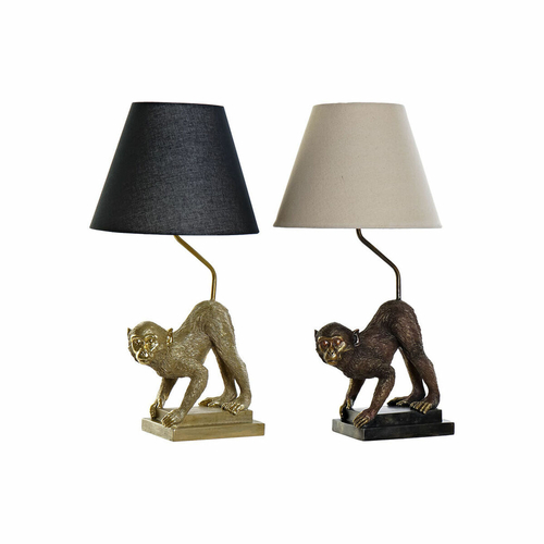 Desk lamp DKD Home Decor 32,5 x 30 x 60 cm Black Beige Golden Metal