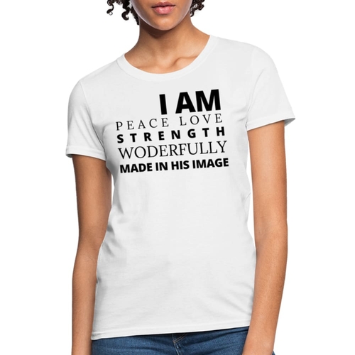 Graphic T-shirt - i am Peace Love Strength and Wonderfully Made Graphi