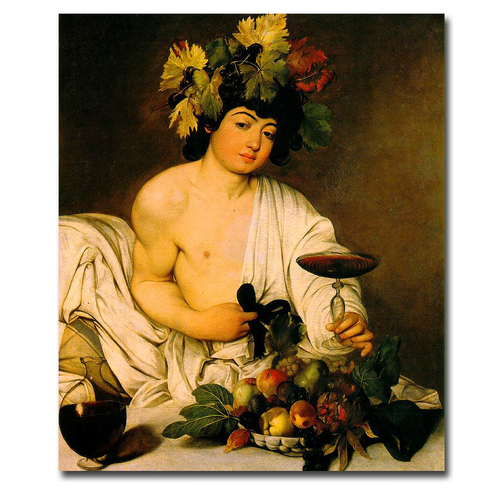 Artistic Home Gallery 1216W835SAG Bacchus by Caravaggio Premium Galler