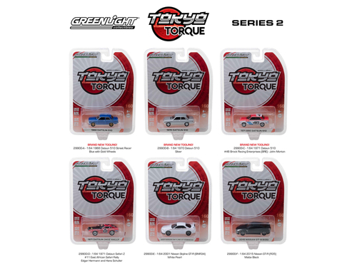 Tokyo Torque Series Release 2 Set of 6pcs 1/64 Diecast Model Cars by