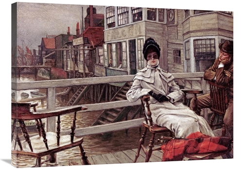 Global Gallery GCS-268588-36-142 36 in. Waiting for the Boat at Greenw