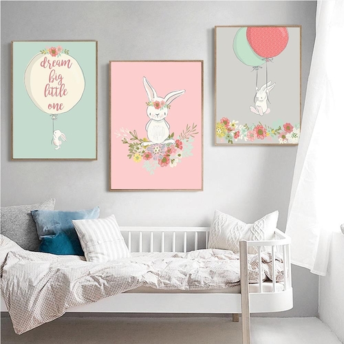 Cartoon Animal Rabbit Bunny Wall Art