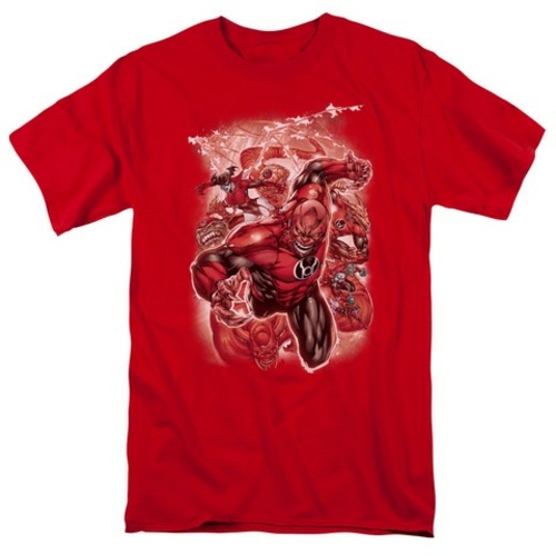 Trevco Green Lantern-Red Lanterns No.1 - Short Sleeve Adult 18-1 Tee -