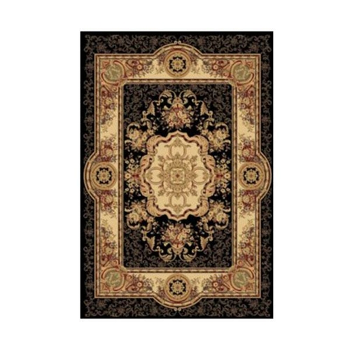 Regent Black Wool Rug