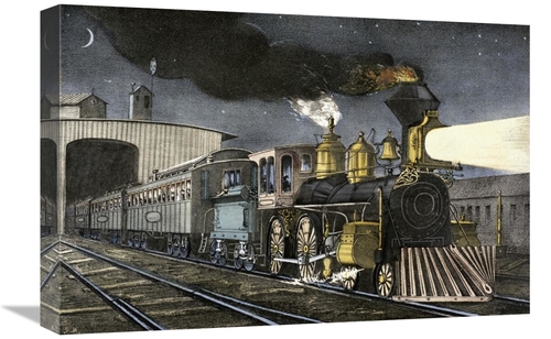 Global Gallery GCS-277190-22-142 22 in. Night Express - The Start Art 