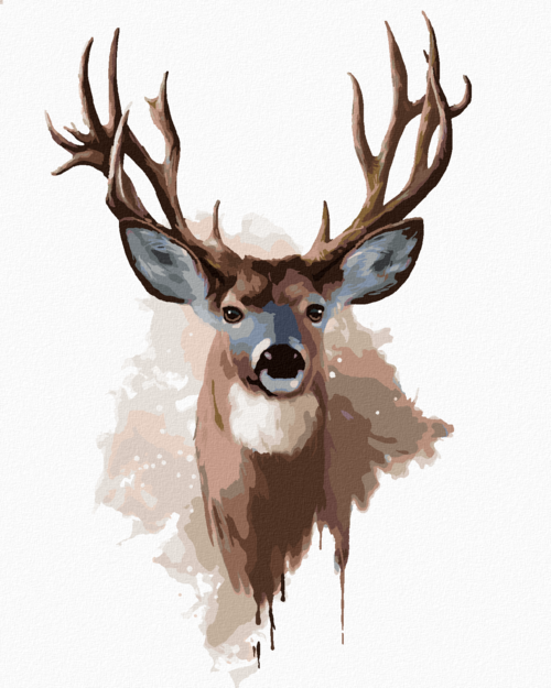 Paint by Numbers - DEER WITH SPREAD ANTLERS