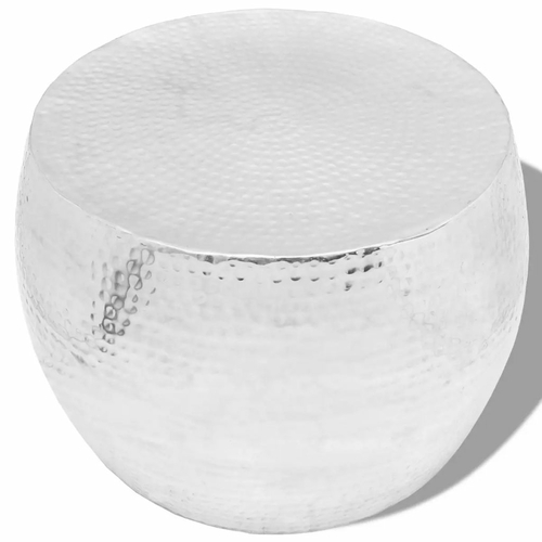 Coffee Table Round Aluminum Silver