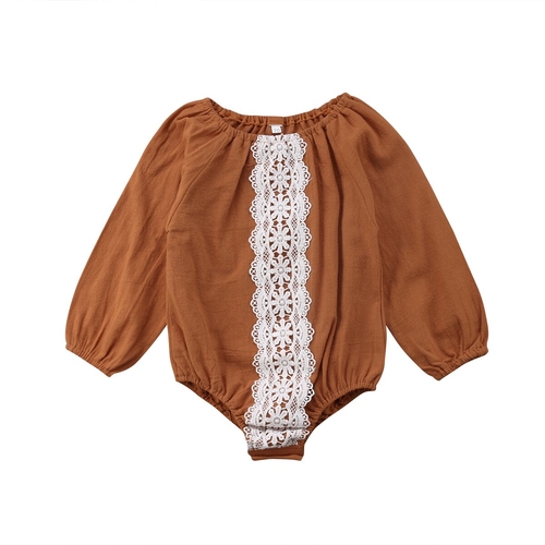 0-24M Kids Infant Baby Boys Girls Lace Patchwork