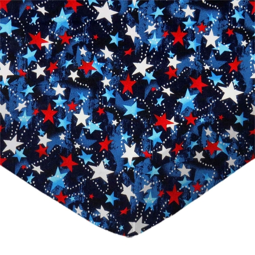 SheetWorld Fitted Cradle Sheet - 100% Cotton Woven - Patriotic Stars,