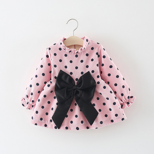 2019 New Autumn Winter Baby Girls Cute Dress Dot