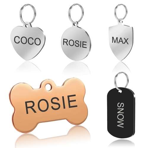 Stainless Steel Dog ID Tag Engraved Militray Pet