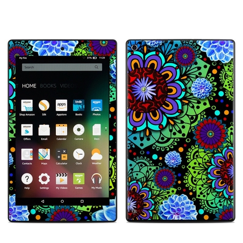 DecalGirl AKHD8-FUNKYFLORA Amazon Kindle Fire HD8 2015 Skin - Funky Fl