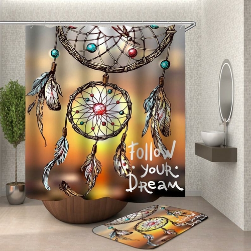 Dream Catcher Quote Shower Curtain