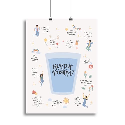Keeptitpositive Canvas Print or Poster