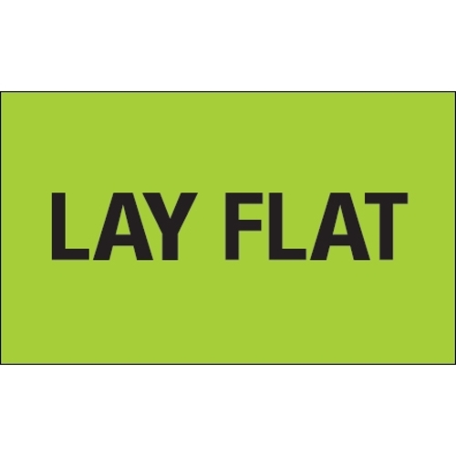 Tape Logic DL1127 3 x 5 in. - Lay Flat Fluorescent Green Labels - Roll