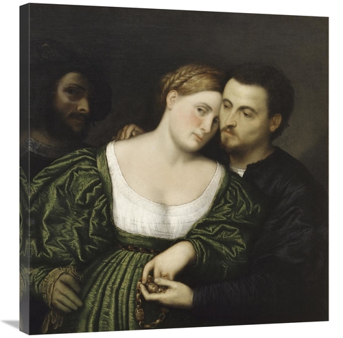 Global Gallery GCS-281746-30-142 30 in. The Venetian Lovers Art Print 