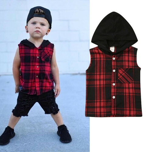 Kids Toddler Baby Boy Clothes T Shirts Sleeveless