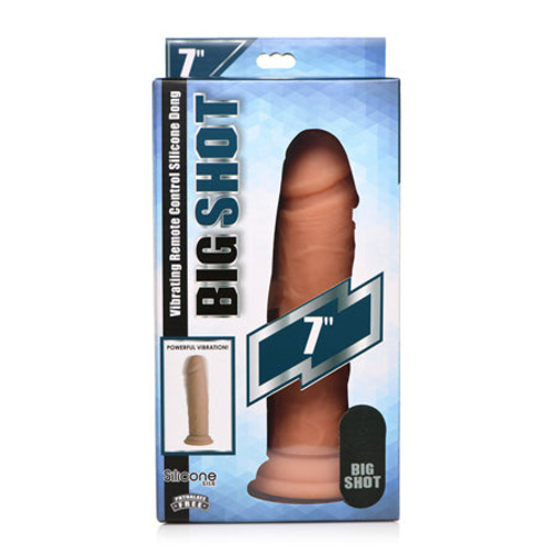 Curve Toys Big Shot 7 in. Vibrating Silicone Dildo with Suction Cup