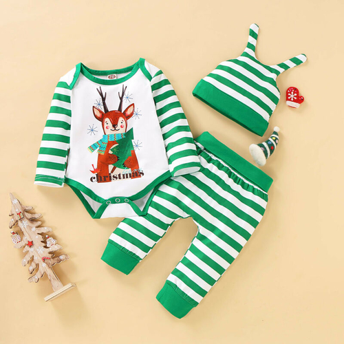 2020 Xmas Newborn Baby Boys Girls Christmas Romper