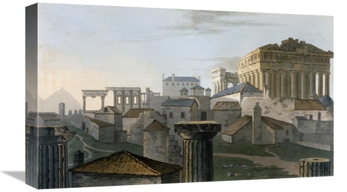 22 in. West Front Acropolis From Journey Through Albania & Turkey Art 