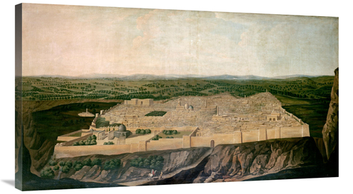 Global Gallery GCS-267514-40-142 40 in. A Panoramic View of Jerusalem 