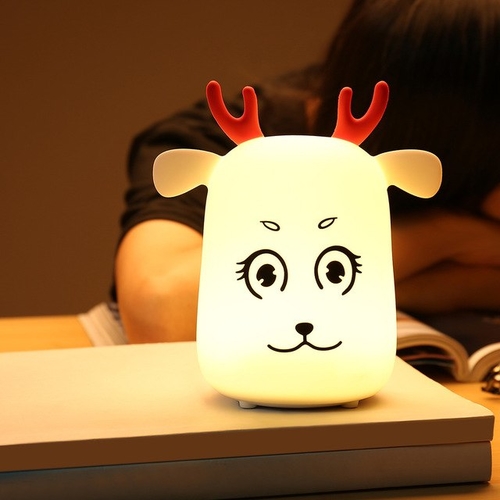 LED Rechargeable Silicone Deer Night Light Tap