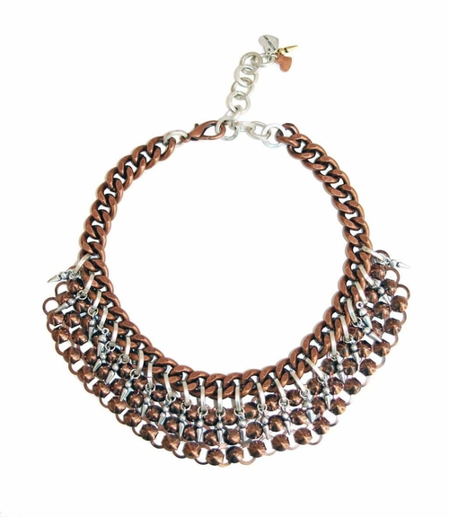 Copper chocker with studs