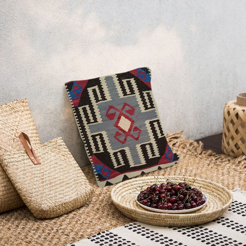 Kilim Handwoven Dark Sienna Cushion Cover