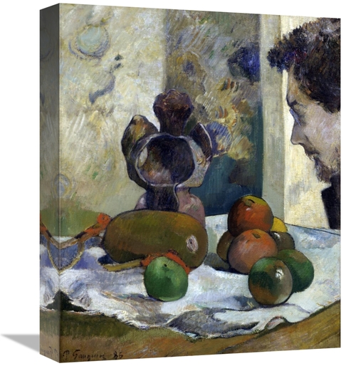 16 in. Still Life with Profile of Charles Laval Art Print - Paul Gaugu