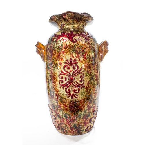 Mayim Foiled & Lacquered Ceramic Amphora Vase, Multi Color