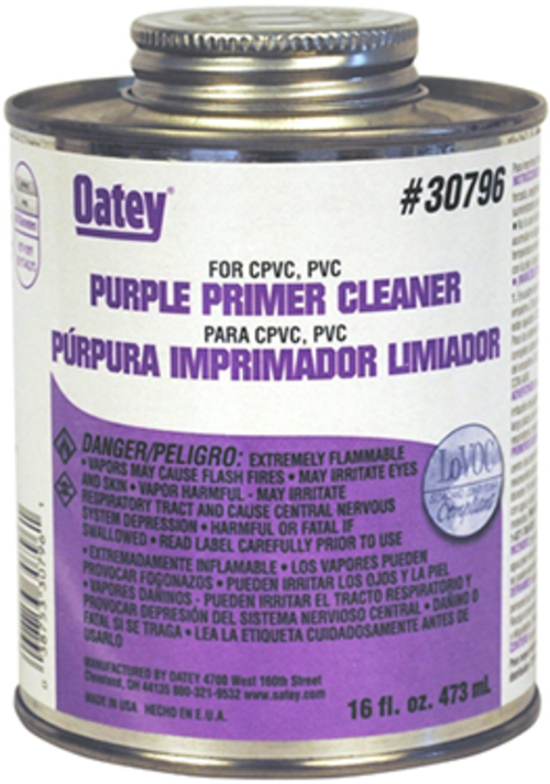 Oatey 30796 16 oz All Purpose Purple Primer Cleaner