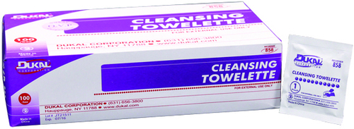 Dukal Cleansing Towelette - 5" x 8"