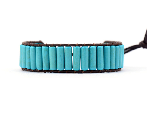 Unique Tube Shape Semi Precious Stone Single