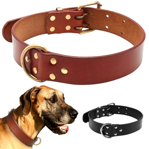 Luxury Best Genuine Leather Pet Dog Collars For