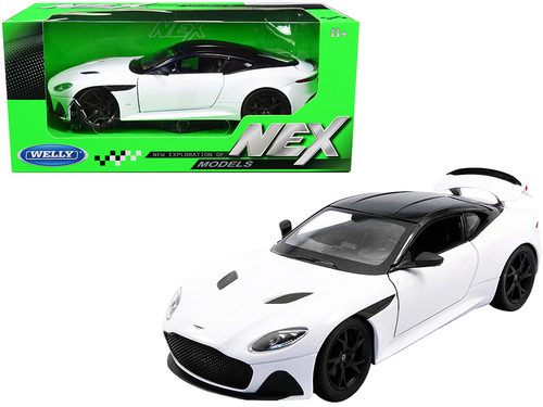 Aston Martin DBS Superleggera White with Black Top \NEX Models\" 1/24