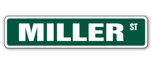 SignMission SS-624-Miller 6 x 24 in. Childrens Name Room Street Sign -