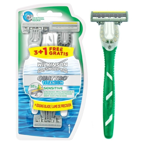 Disposable Razor Wilkinson Sword Quattro Titanium Sensitive (1 Unit)