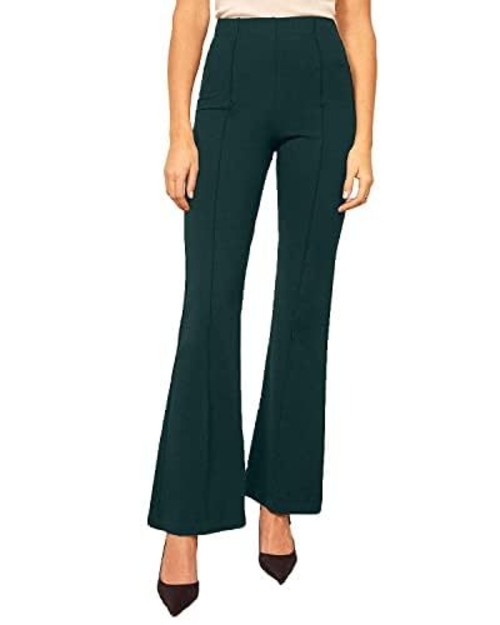 GREEN Women's Yoga Dress Pants Stretchy Work Slacks Business Casual