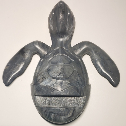 BLACK-GREY Sea Turtle Holder made of trash plastic botlle lids