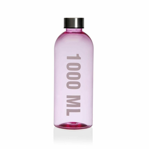 Water bottle Versa Pink 1 L Acrylic Steel polystyrene 8,7 x 24,5 x 8,7