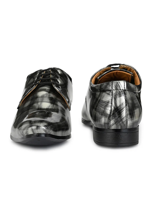 Black Pu Laceup Derbies(Size7)(Colorblack)