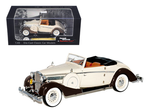 1937 Maybach SW38 Spohn 2 Doors Tan Convertible 1/43 Diecast Car Model