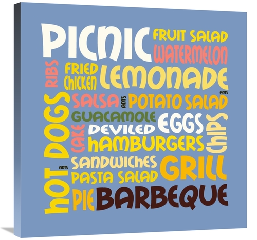 Global Gallery GCS-388372-3030-142 30 x 30 in. Mealtime - Picnic Art P