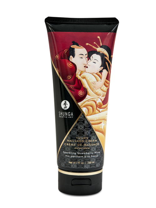 Kissable Massage Cream - Sparkling Strawberry  Wine - 7 Fl. Oz. / 200