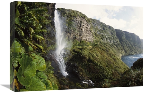 Global Gallery GCS-451588-1624-142 16 x 24 in. Waterfall Dropping Into