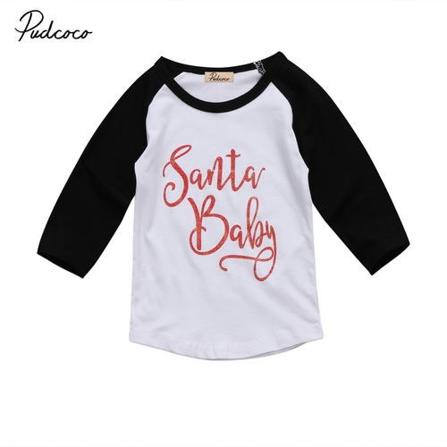 Baby Boy Girl Kids Christmas Cotton T shirt Tops