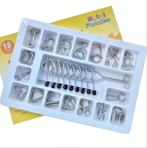 18 Pcs/set Adults Intelligence Buckle Mind