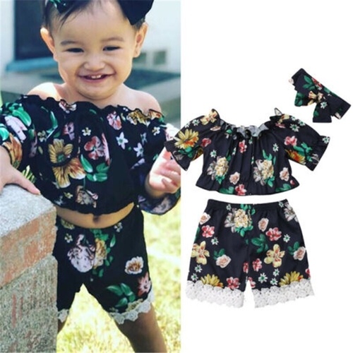 Pudcoco Leisure Spring Summer 3Pcs Newborn Baby