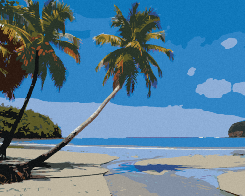 Paint by Numbers - TROPICAL BEACH IN THE CARIBBEAN